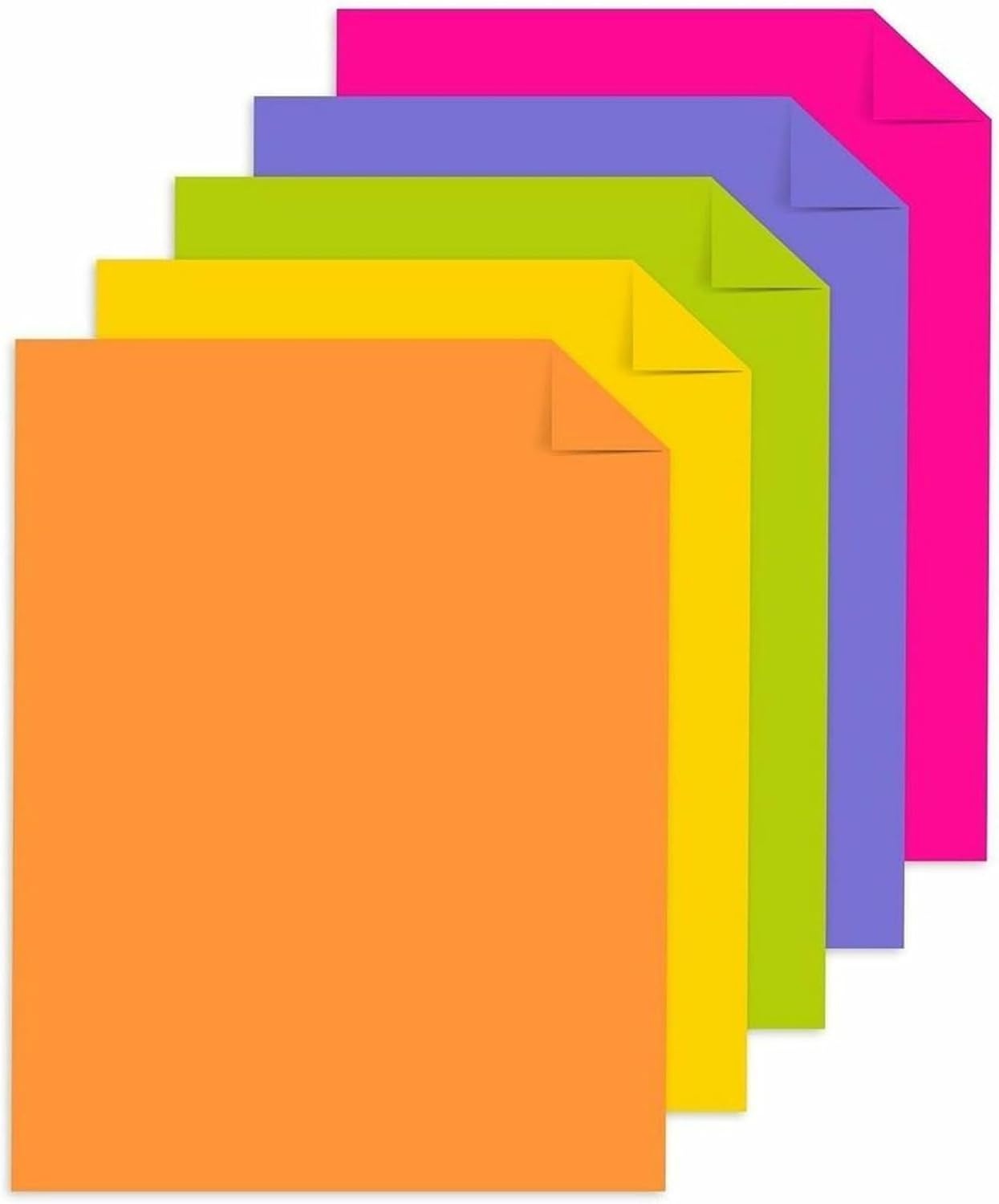 image:imageNeenah AstrobrightsR Bright Color Paper 8 12in x 11in 24 Lb Assorted Colors Ream Of 500 Sheets 21289500 Count Pack of 1