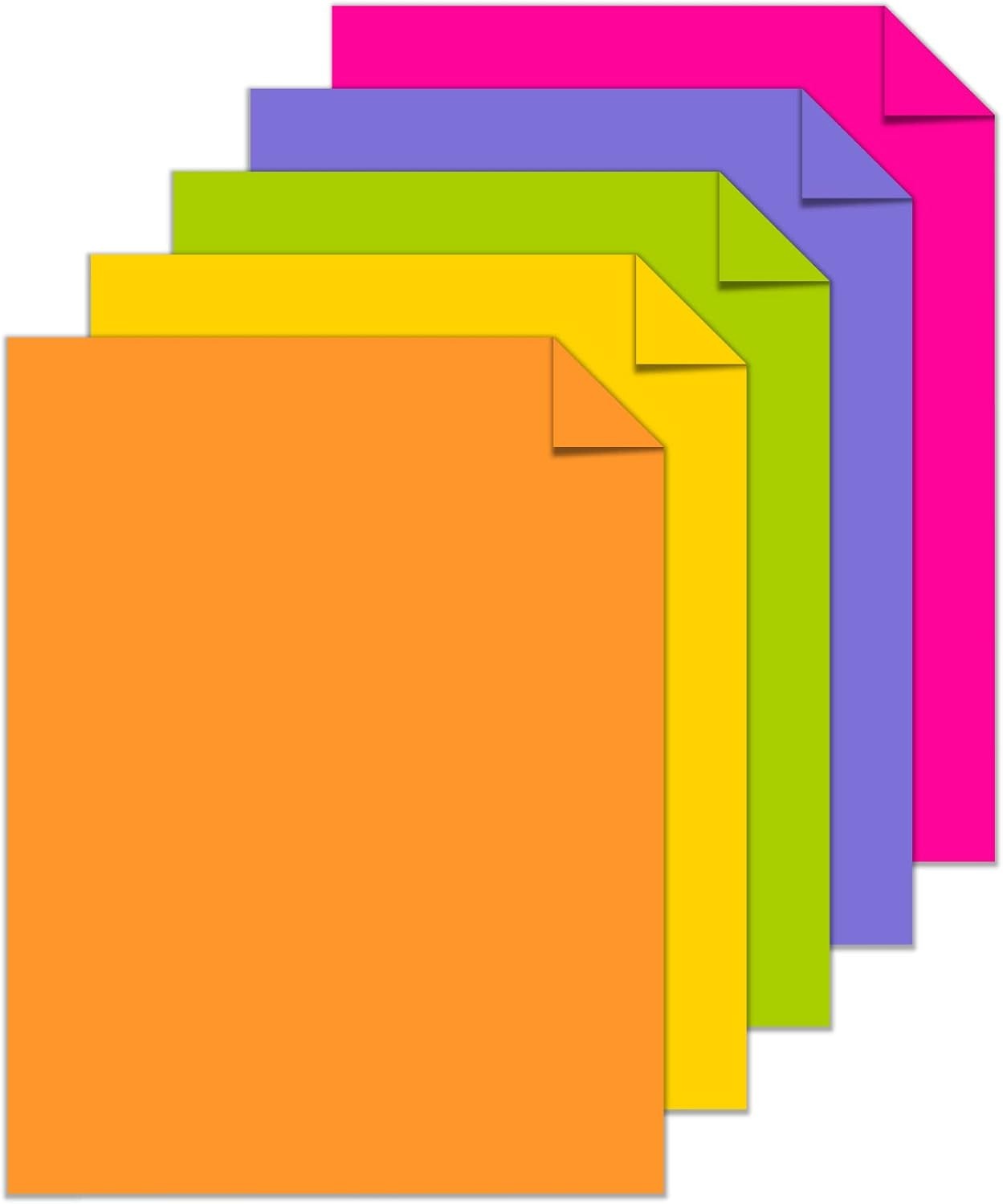 image:imageNeenah AstrobrightsR Bright Color Paper 8 12in x 11in 24 Lb Assorted Colors Ream Of 500 Sheets 21289500 Count Pack of 1