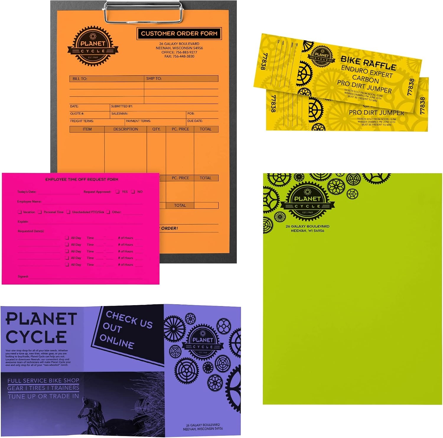 image:imageNeenah AstrobrightsR Bright Color Paper 8 12in x 11in 24 Lb Assorted Colors Ream Of 500 Sheets 21289500 Count Pack of 1