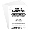 image:imagePremium Astrobrights White Cardstock 85 x 11 110 lb Index 94 Brightness 235 Sheets  More Sheets Heavyweight Astro White Card Stock for Invitations Business Cards Crafts and Printing
