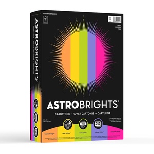 image:imageAstrobrights Color Card Stock Happy Assortment Letter 85 x 11 65 Lb Pack Of 250Happy