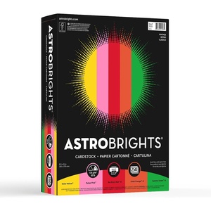 image:imageAstrobrights Color Card Stock Happy Assortment Letter 85 x 11 65 Lb Pack Of 250Vintage