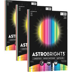 image:imageAstrobrights Colored Cardstock 85 x 11 65 lb  176 gsm Spectrum 25Color Assortment 75 Sheets 8094401  Case812 x 11 in Pack of 3