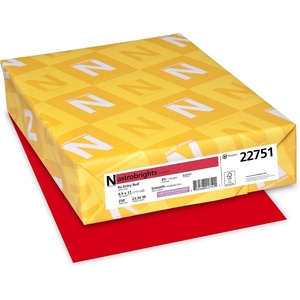 image:imageAstrobrights Colored Cardstock 85 x 11 65 lb176 gsm Stardust White 250 Sheets 22401ReEntry Red