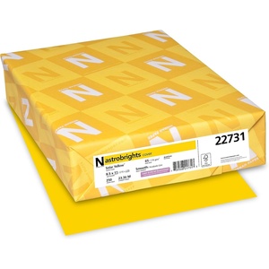 image:imageAstrobrights Colored Cardstock 85 x 11 65 lb176 gsm Stardust White 250 Sheets 22401Solar Yellow