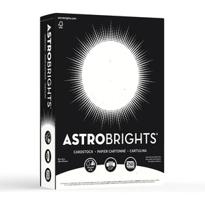 image:imageAstrobrights Colored Cardstock 85 x 11 65 lb176 gsm Stardust White 250 Sheets 22401Stardust White