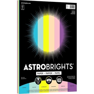 image:imageAstrobrights Colored Paper 85 x 11 24 lb90 gsm Playful 6Color Assortment 120 Sheets 9102285 x 11 inches