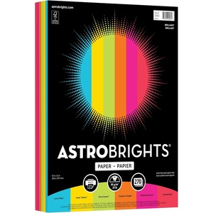 image:imageAstrobrights Colored Paper Brilliant Assortment 6Colors 24 lb89 gsm 85 x 11 270 Sheets AcidFree LigninFree Perfect for School Office amp DIY 92062