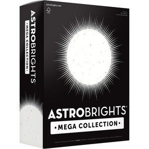 image:imageAstrobrights Mega Collection Colored Cardstock Bright Confetti White 320 Sheets 65 lb176 GSM 85 x 11 91683320 Count Pack of 1
