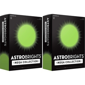 image:imageAstrobrights Mega Collection Colored Cardstock Bright Lime Green 320 Sheets 65 lb176 gsm 85 x 11  MORE SHEETS 916981 Ream Pack of 2