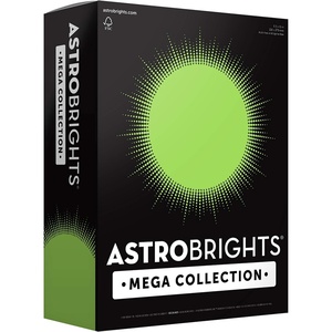 image:imageAstrobrights Mega Collection Colored Cardstock Bright Lime Green 320 Sheets 65 lb176 gsm 85 x 11  MORE SHEETS 916981 Ream Pack of 6