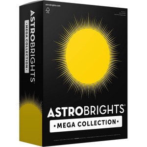 image:imageAstrobrights Mega Collection Colored Cardstock Bright Yellow 320 Sheets 65 lb176 gsm 85 x 11  MORE SHEETS 91625320 Count Pack of 1