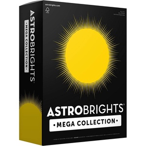 image:imageAstrobrights Mega Collection Colored Cardstock Bright Yellow 320 Sheets 65 lb176 gsm 85 x 11  MORE SHEETS 91625320 Count Pack of 6