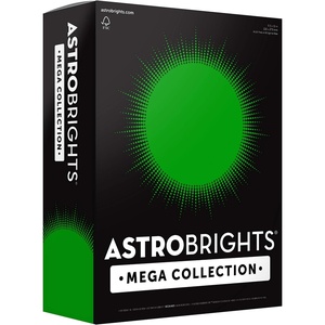 image:imageAstrobrights Mega Collection Colored Cardstock Ultra Green 320 Sheets 65 lb176 gsm 85 x 11  MORE SHEETS 916781 Ream