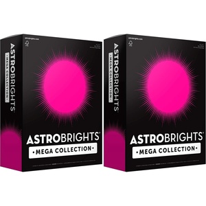 image:imageAstrobrights Mega Collection Colored Cardstock Ultra Pink 320 Sheets 65 lb176 gsm 85 x 11  MORE SHEETS 916801 Ream Pack of 2