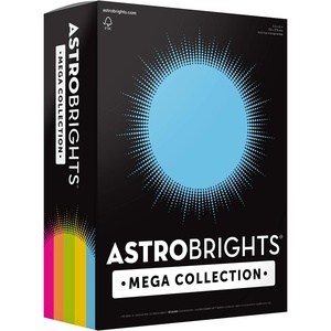 image:imageAstrobrights Mega Collection Colored CardstockBrilliant 5Color Assortment 320 Sheets 65 lb176 gsm 85 x 11  MORE SHEETS 91687 Assorted1 ream