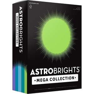 image:imageAstrobrights Mega Collection Colored CardstockFrosty 5Color Assortment 320 Sheets 65 lb176 gsm 85 x 11 91689Cardstock