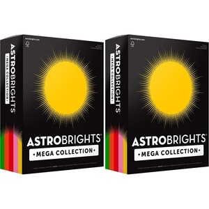 image:imageAstrobrights Mega Collection Colored Paper 8  x 11 24 lb89 gsm Retro 5Color Assortment 625 Ct 91685Amazon Exclusive  More Sheets  Assorted1 Ream Pack of 2