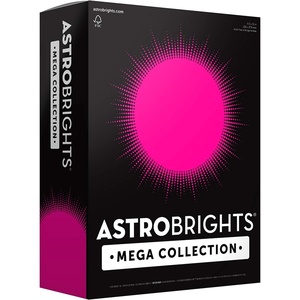 image:imageAstrobrights Mega Collection Colored Paper Bright Pink 625 Sheets 24 lb89 gsm 85 x 11  MORE SHEETS 91674625 Count Pack of 1