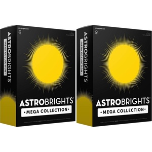 image:imageAstrobrights Mega Collection Colored Paper Bright Yellow 625 Sheets 24 lb89 gsm 85 x 11  MORE SHEETS 91618625 Count Pack of 2