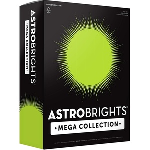 image:imageAstrobrights Mega Collection Colored Paper Neon Green 625 Sheets 24 lb89 gsm 85 x 11  MORE SHEETS 91672625 Count Pack of 1