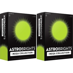 image:imageAstrobrights Mega Collection Colored Paper Neon Green 625 Sheets 24 lb89 gsm 85 x 11  MORE SHEETS 91672625 Count Pack of 2