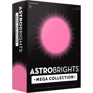 image:imageAstrobrights Mega Collection Colored Paper Neon Pink 625 Sheets 24 lb89 gsm 85 x 11  MORE SHEETS 916731 Ream