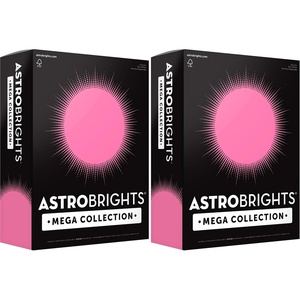 image:imageAstrobrights Mega Collection Colored Paper Neon Pink 625 Sheets 24 lb89 gsm 85 x 11  MORE SHEETS 916731 Ream Pack of 2