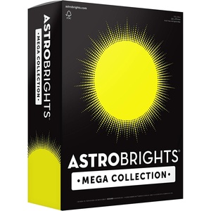 image:imageAstrobrights Mega Collection Colored Paper Neon Yellow 625 Sheets 24 lb89 gsm 85 x 11  MORE SHEETS 916761 Ream