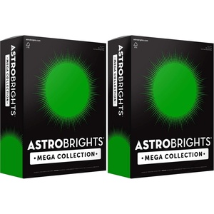 image:imageAstrobrights Mega Collection Colored Paper Ultra Green 625 Sheets 24 lb89 gsm 85 x 11  MORE SHEETS 91677625 Count Pack of 2