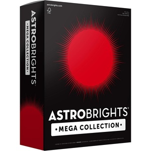 image:imageAstrobrights Mega Collection Colored Paper Ultra Red 625 Sheets 24 lb89 gsm 85 x 11  MORE SHEETS 91692625 Count Pack of 6