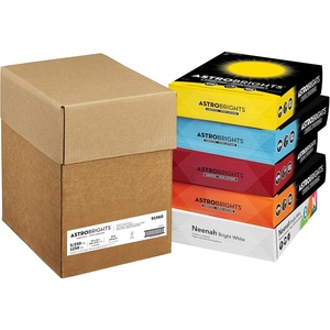 image:imageAstrobrights Mixed Carton 85 x 11 65 lb176 gsm 4Colors and Bright White Cardstock 250 Sheets Each1250 Sheets Total