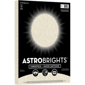 image:imageAstrobrights Specialty Parchment Cardstock 85 x 11 65 lb176 gsm Natural Ivory 100 Sheets 274270185 x 11 inches