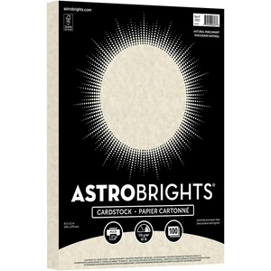 image:imageAstrobrights Specialty Parchment Cardstock 85 x 11 65 lb176 gsm Natural Ivory 100 Sheets 274270185 x 11 inches Pack of 6