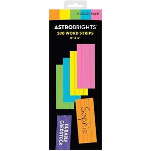 image:imageAstrobrights Word Strips 8x 3 65 lb176 GSM 5Color Assortment 100 Count 910403 x 8