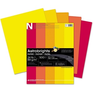 image:imageNeenah Astrobrights Bright Color Paper Letter Size Paper 24 lb Assorted Colors 500 Sheets8 12x11