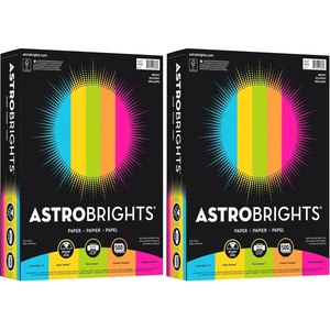 image:imageNeenah Astrobrights Bright Color Paper Letter Size Paper 24 lb Assorted Colors 500 Sheets85 x 11 inches Pack of 2