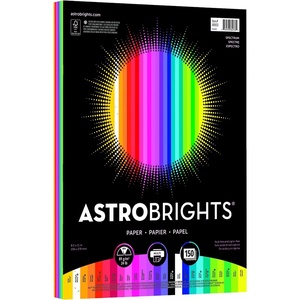 image:imageNeenah Paper Astrobrights Color Paper 85 x 11 24 lb89 gsm Spectrum 25Color Assortment 150 Sheets 8093301812 x 11