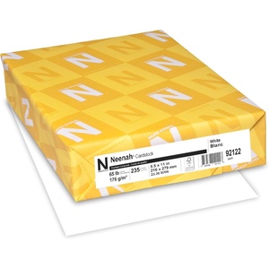 image:imageNeenah White Cardstock 65 lb 85 x 11 235 Sheets Thick and durable card stock for invitations business cards crafts and printing