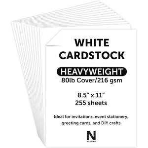 image:imageNeenah White Cover Cardstock 80 lb Heavyweight Cover Stock 255 Sheets 94 Brightness 85 x 11 Ideal for Invitations amp Cards 91308