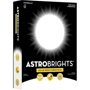 image:imagePremium Astrobrights White Cardstock 85 x 11 110 lb Index 94 Brightness 235 Sheets  More Sheets Heavyweight Astro White Card Stock for Invitations Business Cards Crafts and Printing