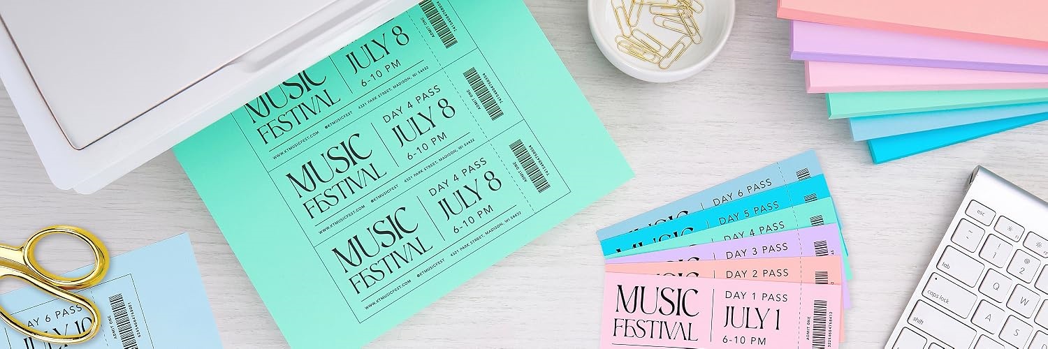 Astrobrights｜White Cardstock,Bright Cardstock For Classroom Crafts,School & Office Use